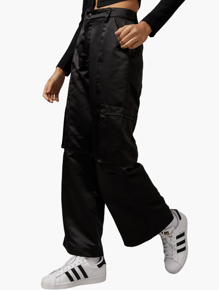 MyRunway Shop Factorie Hype Satin Cargo Pant Black for Women from
